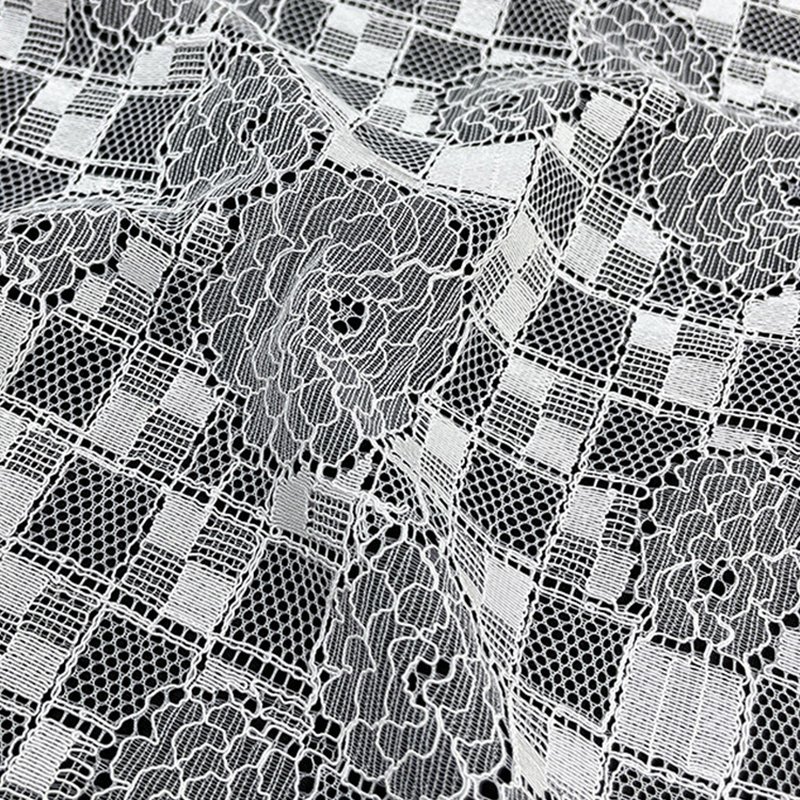 Lace Fabric Dress Geometric Nylon for Women's Wear Wholesale Supplier 8